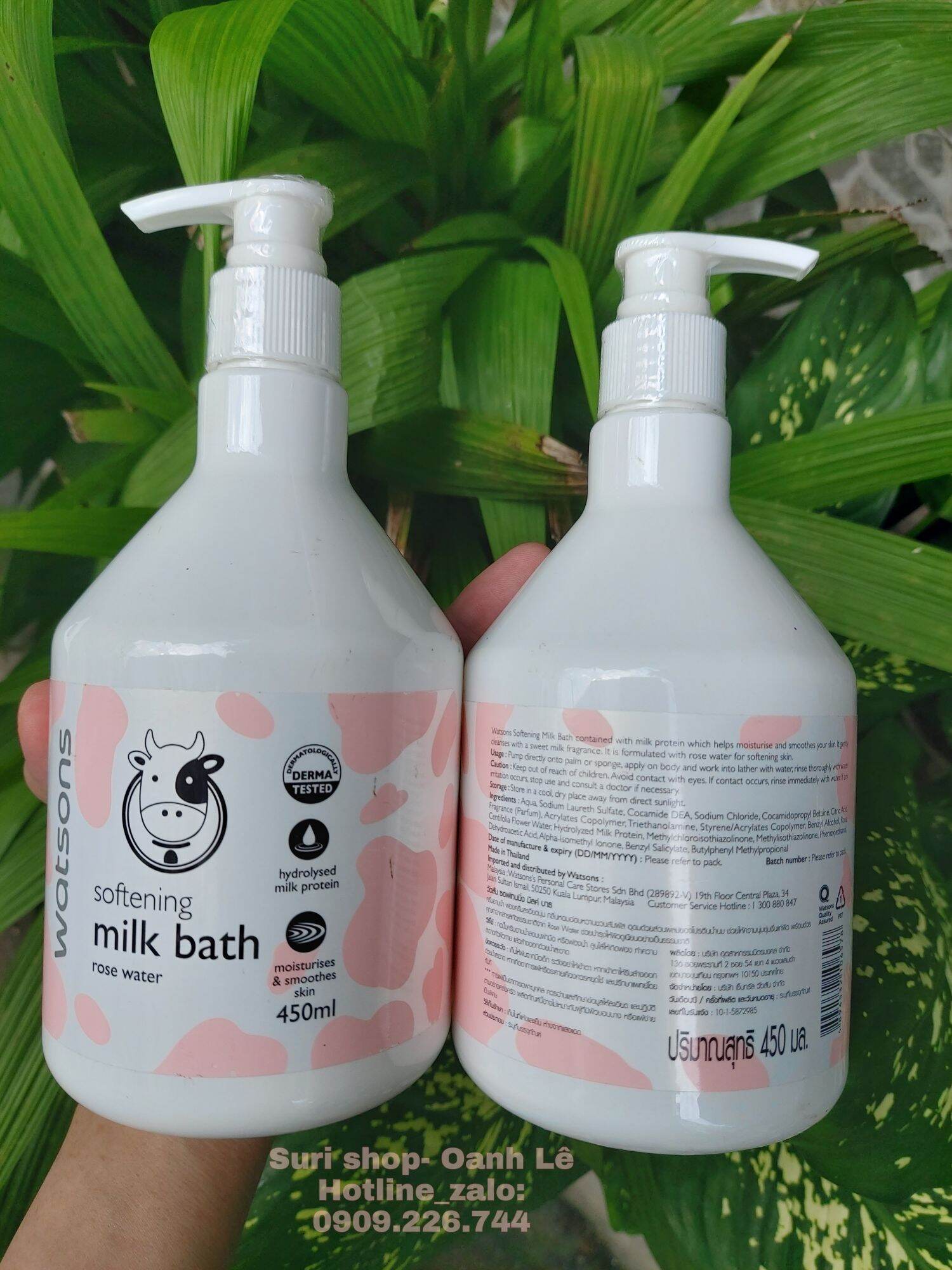 Sữa Tắm Bò Watsons Milk Bath Thái Lan Giúp Sáng Và Mềm Mịn Cho Da.