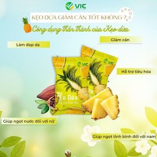 Kẹo dứa VIC giam cân plus – Túi 7 viên