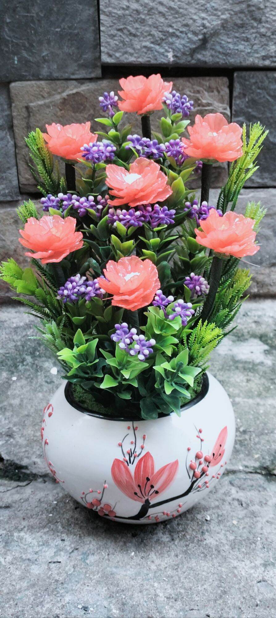 Chậu hoa hồng pha lê size 27cm