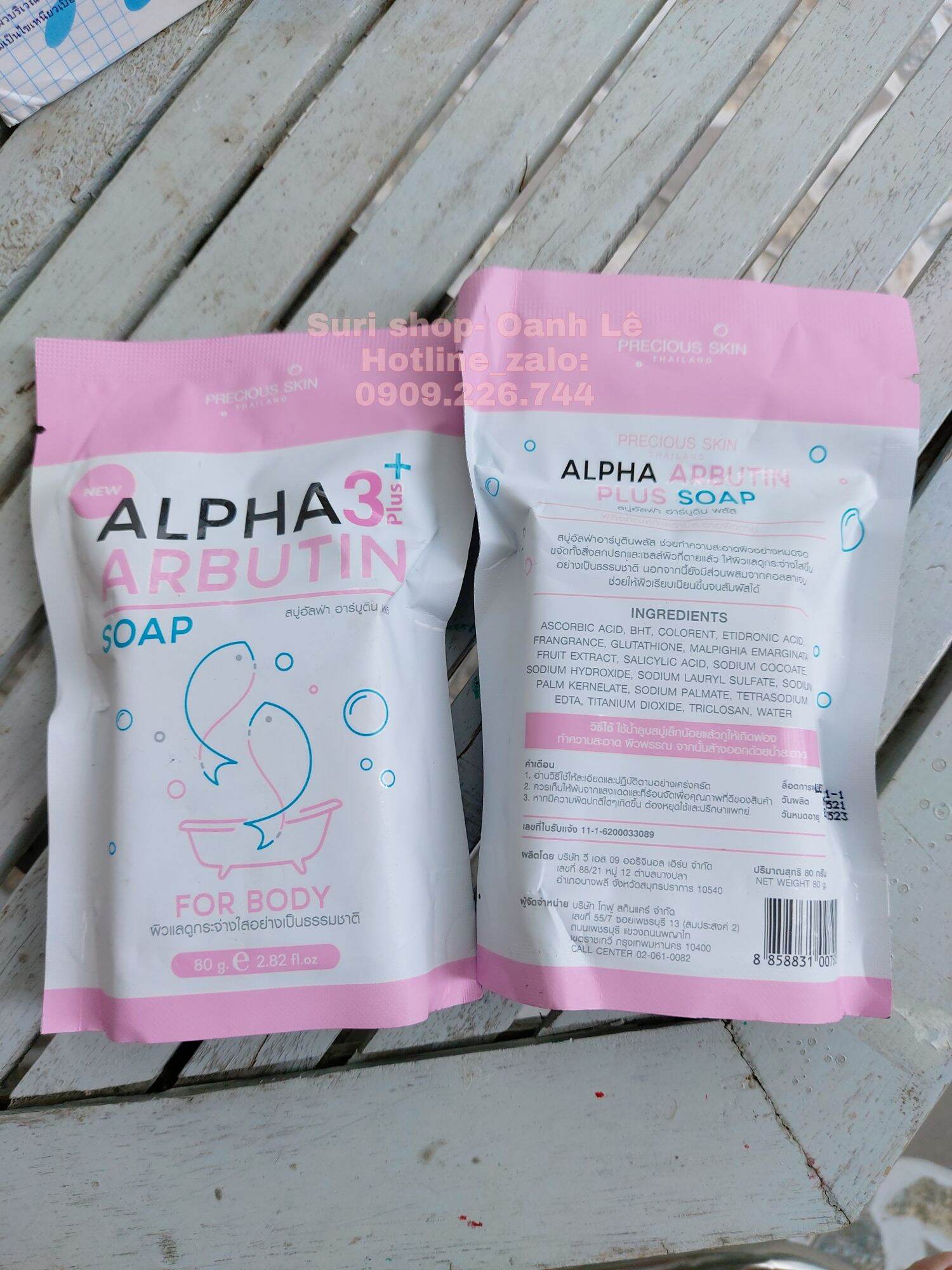 Xà Phòng Tắm Trắŉg Body Alpha Arbutin Soap 3 Plus