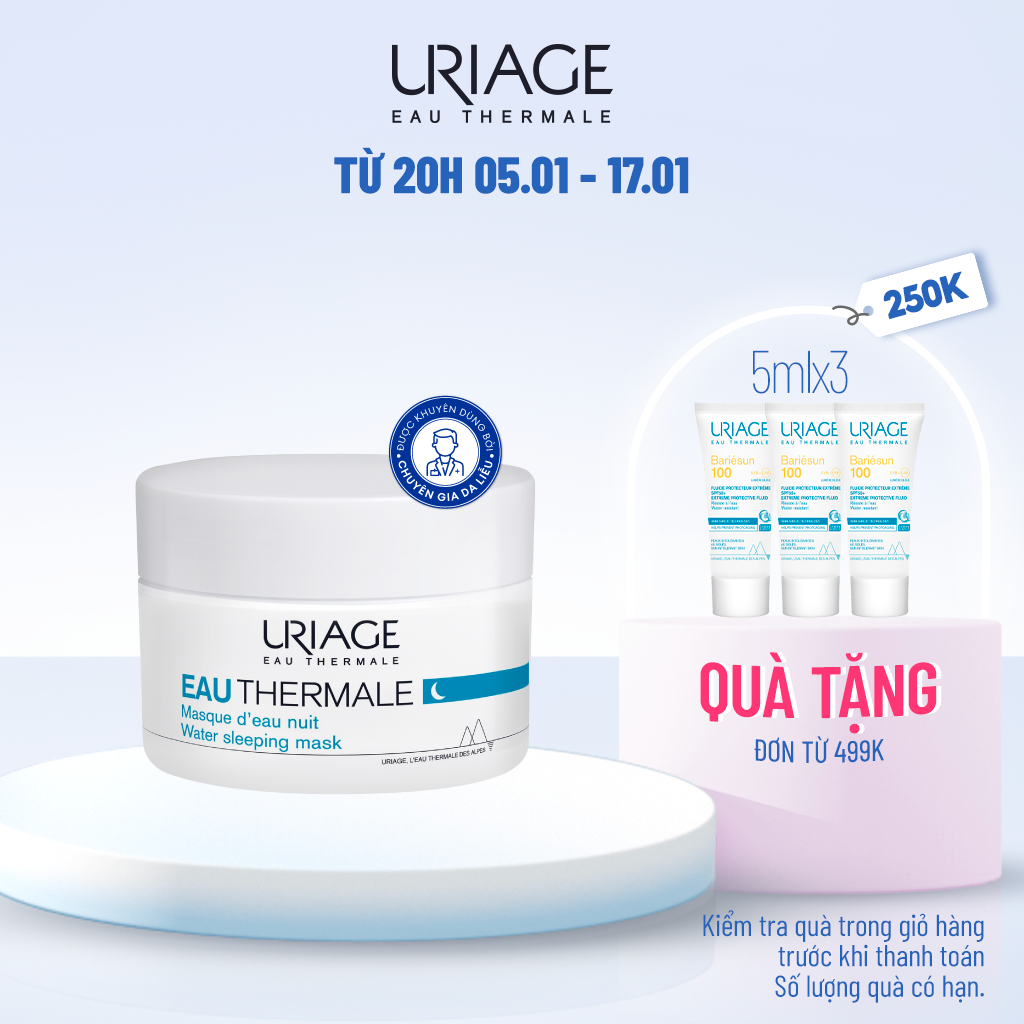 Mặt nạ ngủ dưỡng ẩm chuyên sâu trong 8 tiếng URIAGE EAU THERMALE MASQUE D'EAU NUIT 50ml