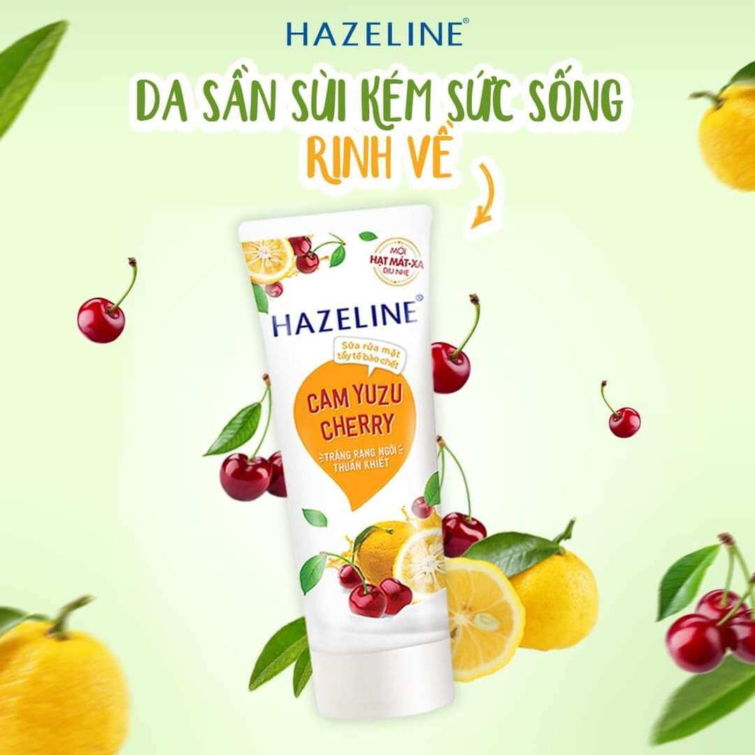 sữa rửa mặt hazeline cam yuzu cherry 100 gr