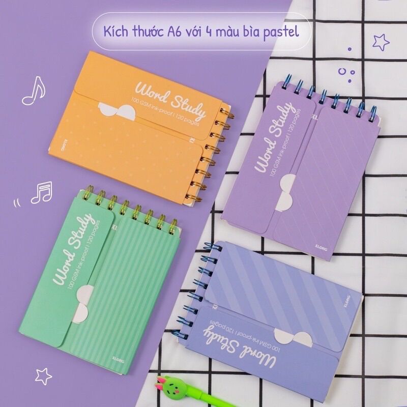 Sổ học từ vựng klong word study a6 120 trang