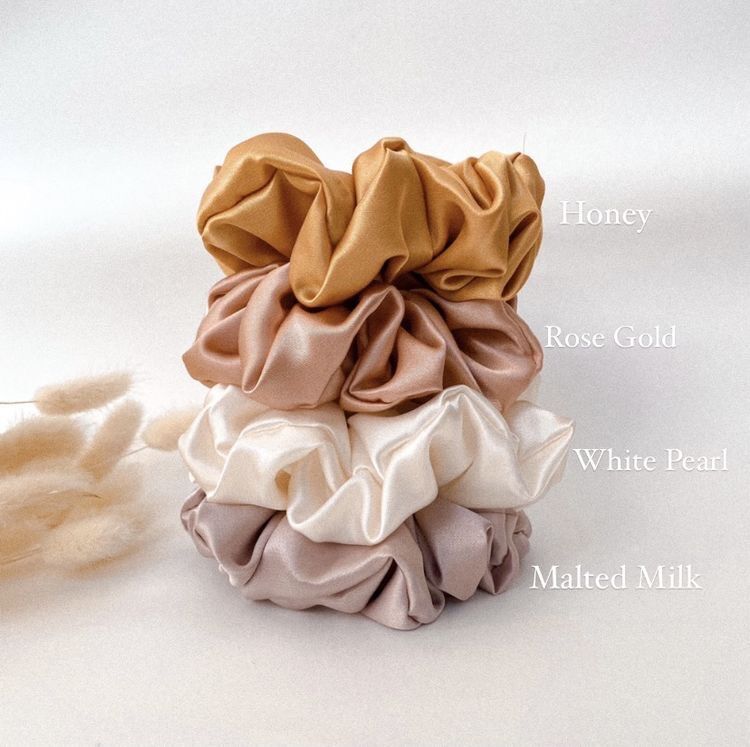 Scrunchie Lụa Satin Dây Cột Tóc Lụa Satin Dây Buộc Tóc Lụa Phụ Kiện Tóc