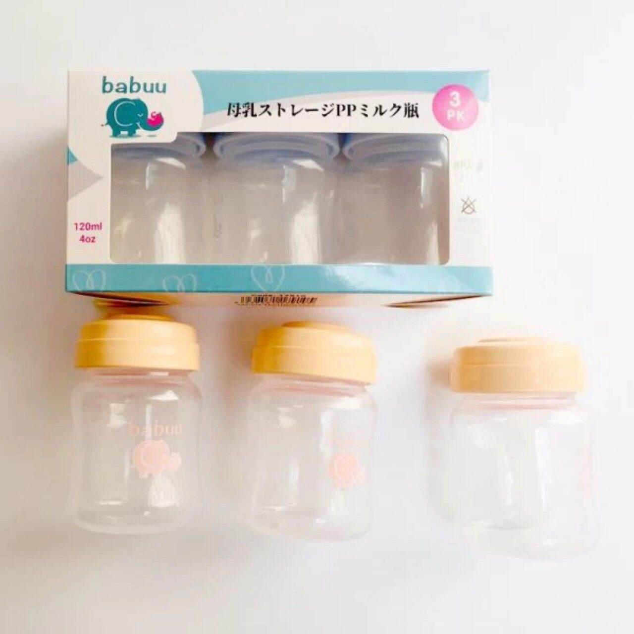 Bộ 3 bình trữ sữa 120ml BaBuu nhật bản [trữ tối đa 150ml]