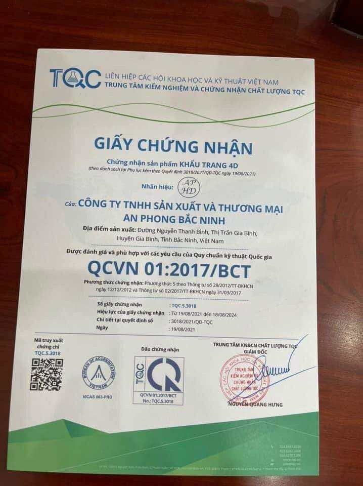 Khẩu trang 4D KF94 An Phong