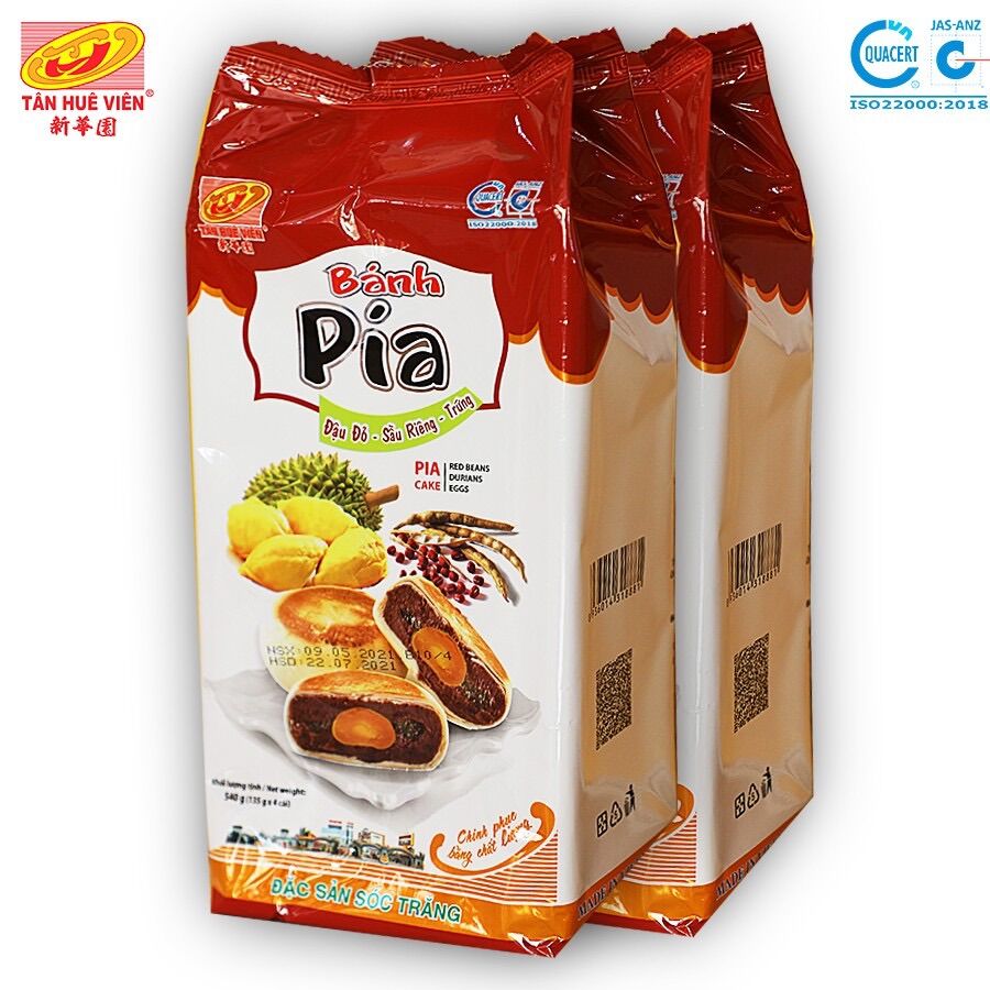 Pía đậu đỏ trứng Tân Huê Viên