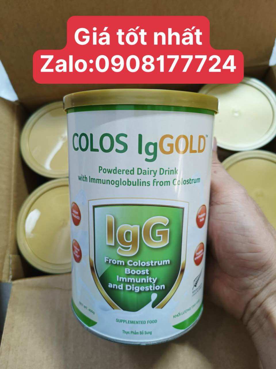 Sữa non Colos IgGold - Alpha lipid New Zealand 450g.
