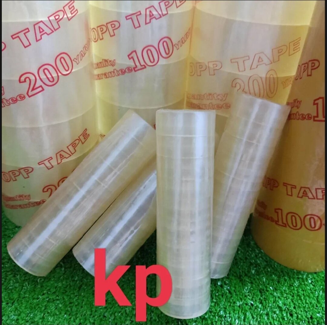(Giá Xưởng Xả kho siêu Tiết kiệm) 100Yard nặng 1kg  Băng Keo Băng Dính Trong/Đục 4.8cm - 100Yard ( 1kg 6 cuộn)
