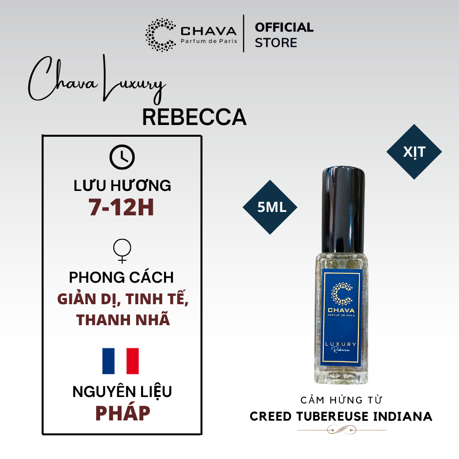 NƯỚC HOA MINI LUXURY REBECCA 5ML - CHAVA