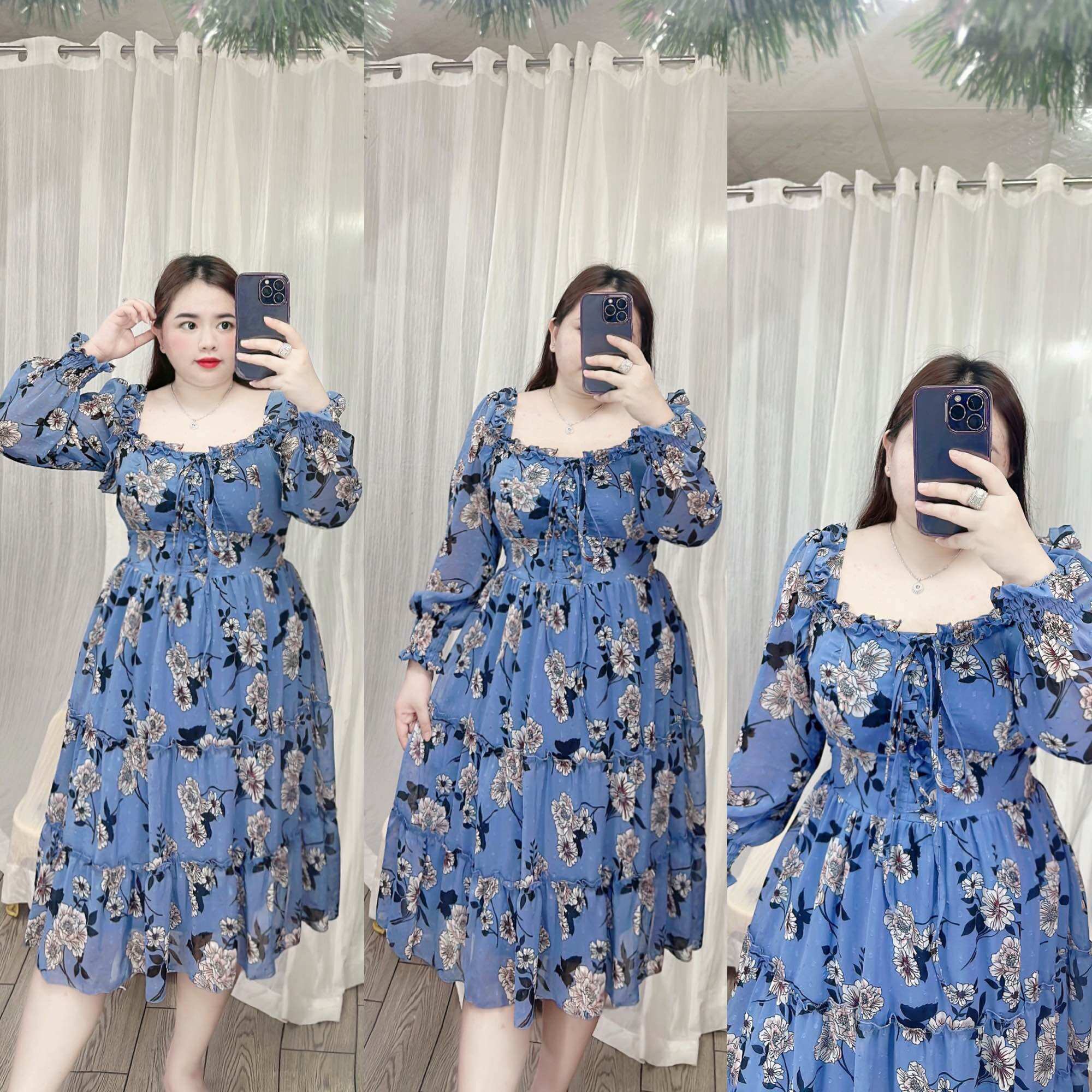 [Bigsize 60-85kg] Đầm đan dây