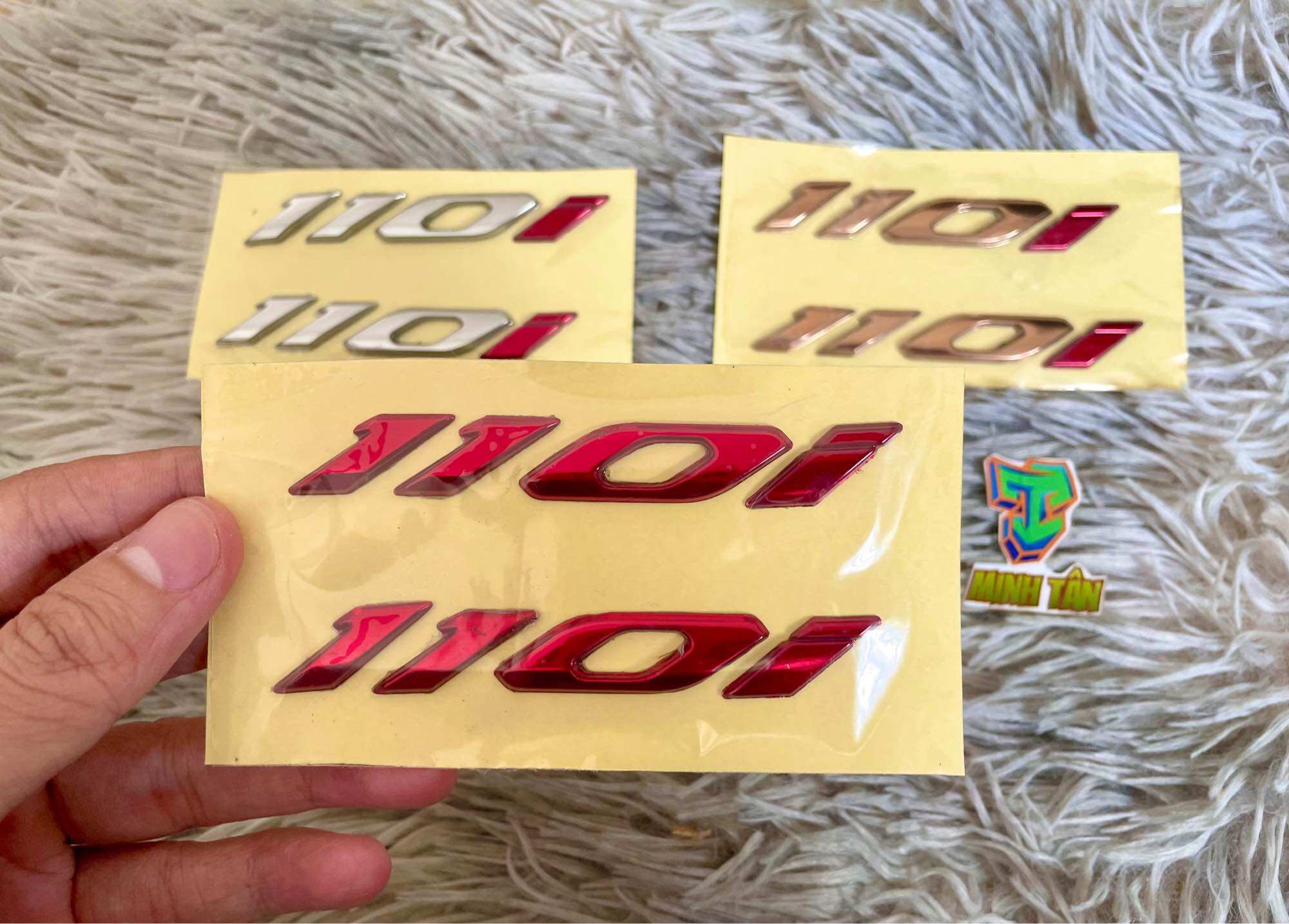Tem số 110i số nổi. Hàng gia công (giá 1 cặp), cho Future, Wave, Vision,Ab