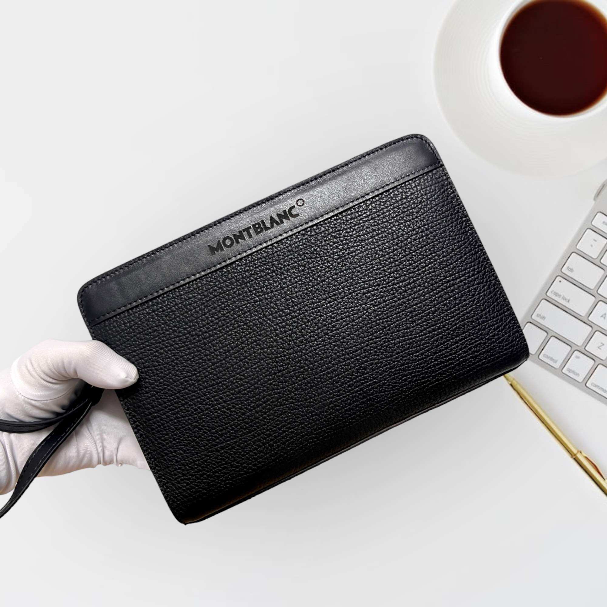 Ví da nam cầm tay.clutch da thật cầm tay m005
