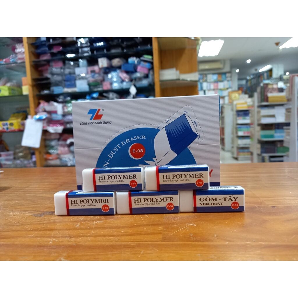 Combo 5 cục gôm tẩy mềm dẻo Thiên Long chính hãng E-08