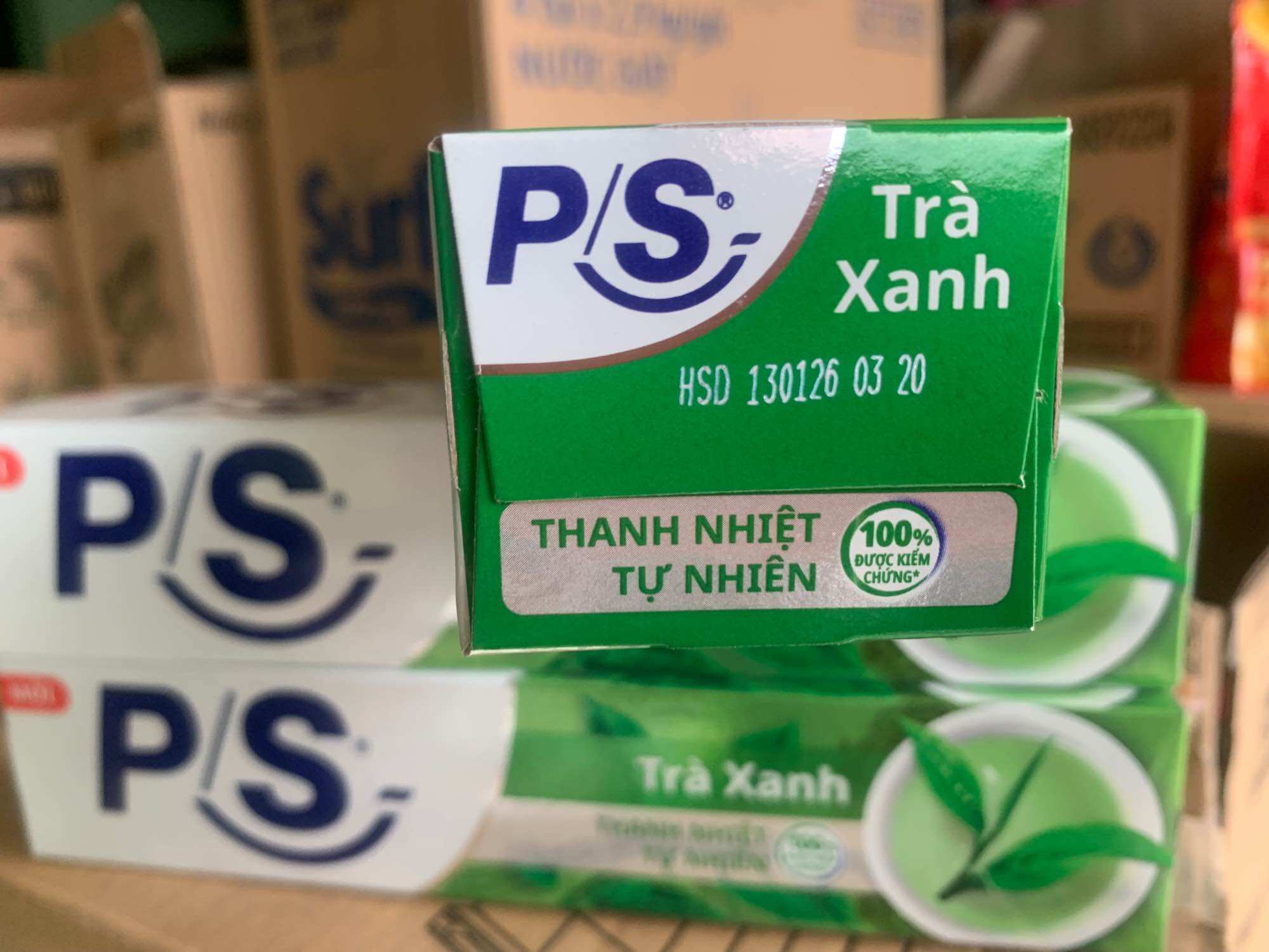 Combo 3 kem đánh răng PS trà xanh 230g/chai