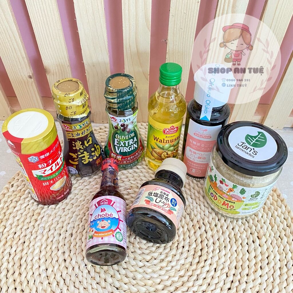 Tổng hợp các loại gia vị nêm nếm ăn dặm cho bé từ 6m+