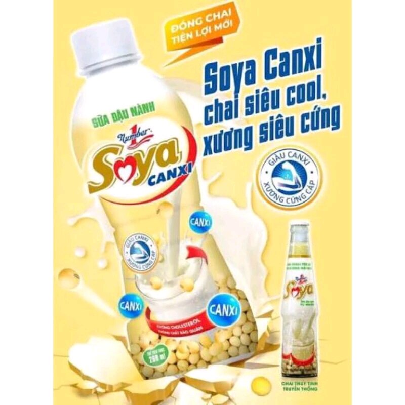 Lốc 6 chai sữa đậu nành Soya canxi Number 1