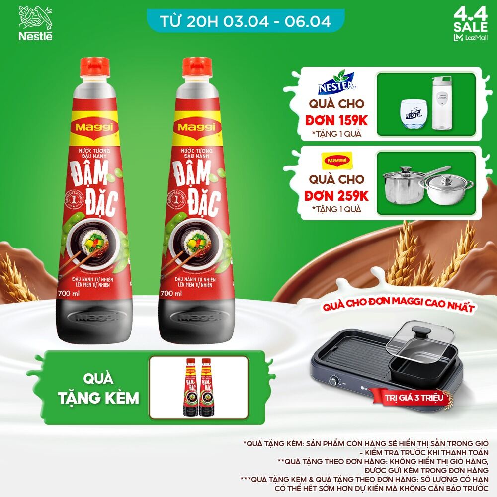 [ƯU ĐÃI THÁNG 1] [FREESHIP TOÀN QUỐC] COMBO 2 Nước Tương MAGGI® Đậu Nành Đậm Đặc Chai 700ml