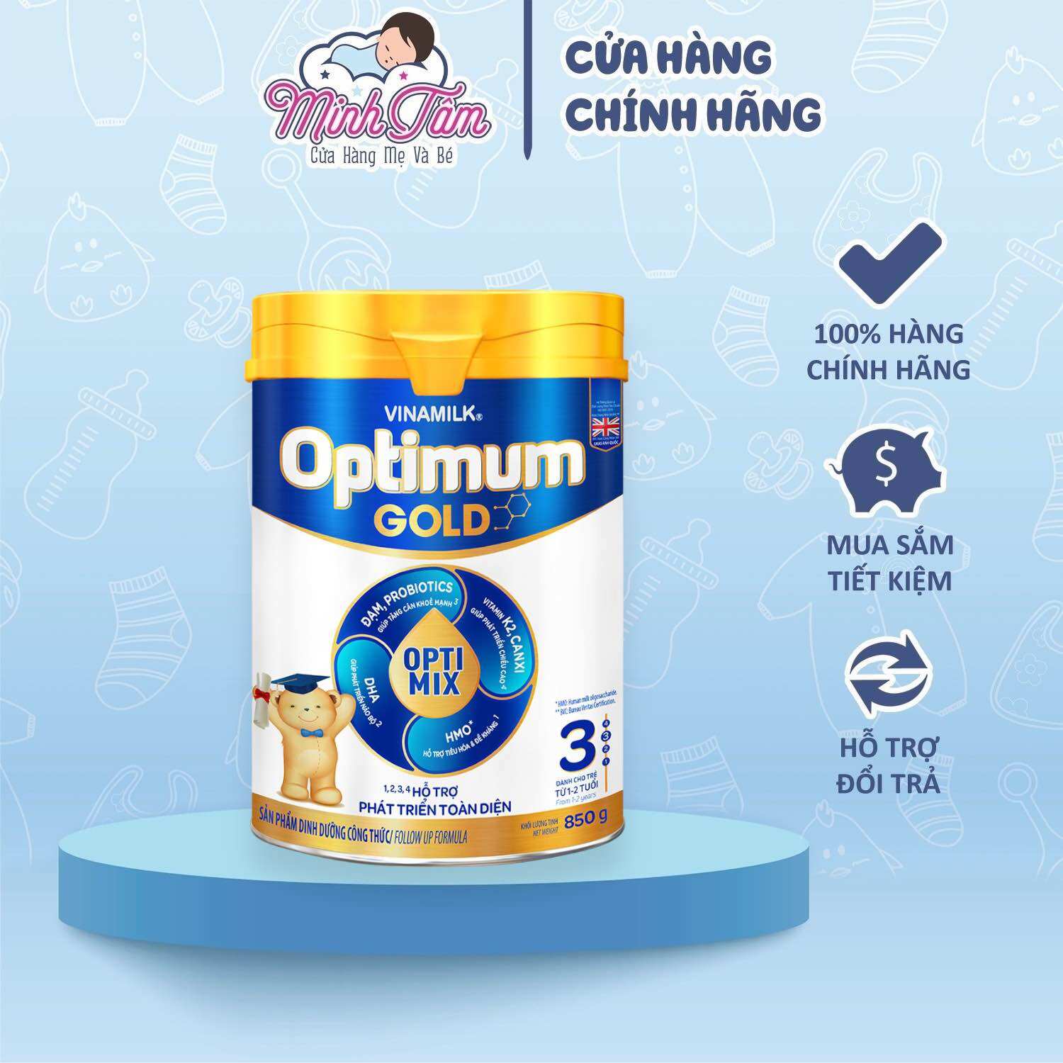 Sữa bột Optimum Gold 3 (850g)