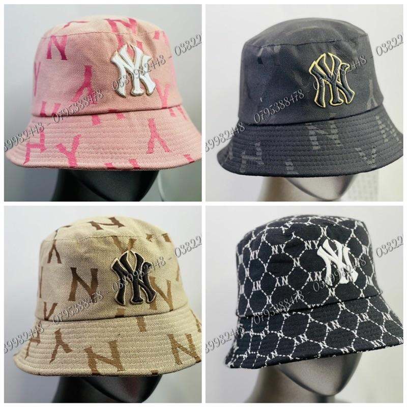 Mũ bucket - Nón Tai bèo Hoạt Tiết MLB vải Dệt Chữ Thêu Nýy Phong Cách Ulzzang - Nón Tai Bèo Nam Nữ