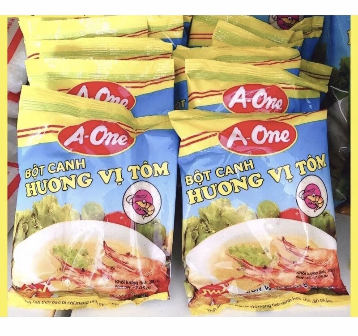 Bột canh hương vị tôm A-one gói 200g