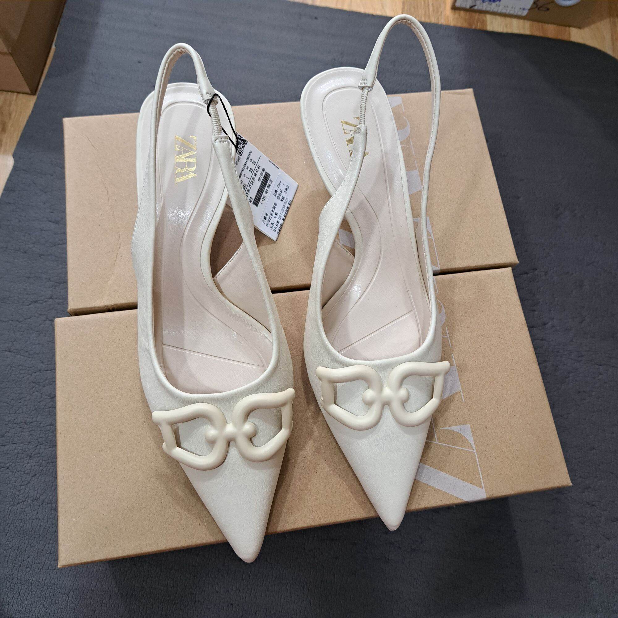 giày Slingback zara da thật