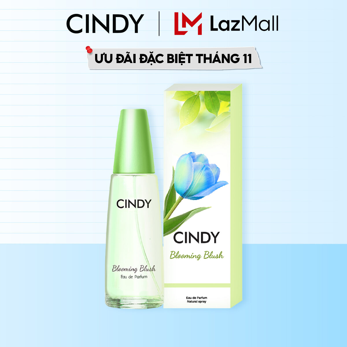 Nước Hoa Nữ Cindy Blooming Blush Hương Dịu Dàng 50ml