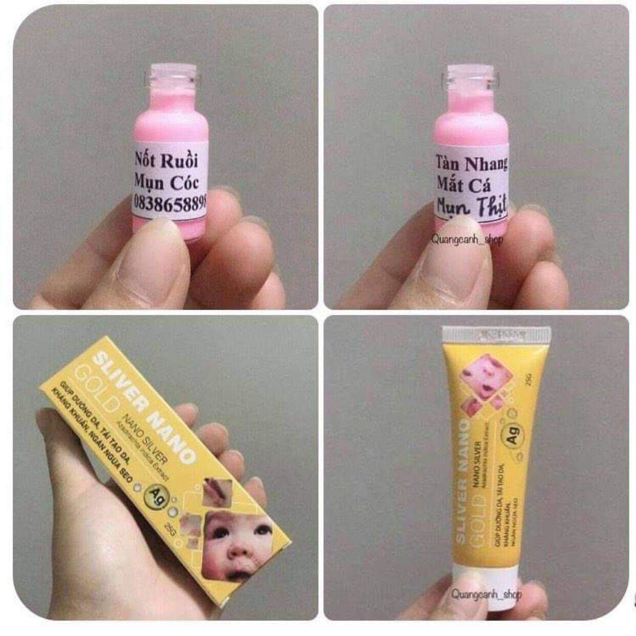 Com bo Tẩy nốt ruồi + Ngăn ngừa sẹo SLIVER NANO 25G