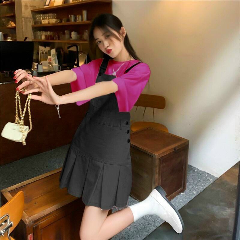 (shop bigsize nữ 50kg đến 90kg) set yếm kaki