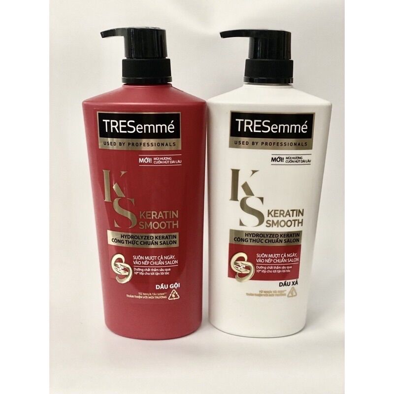 Dầu gội và dầu xả tresemme phục hồi tóc chai 640g