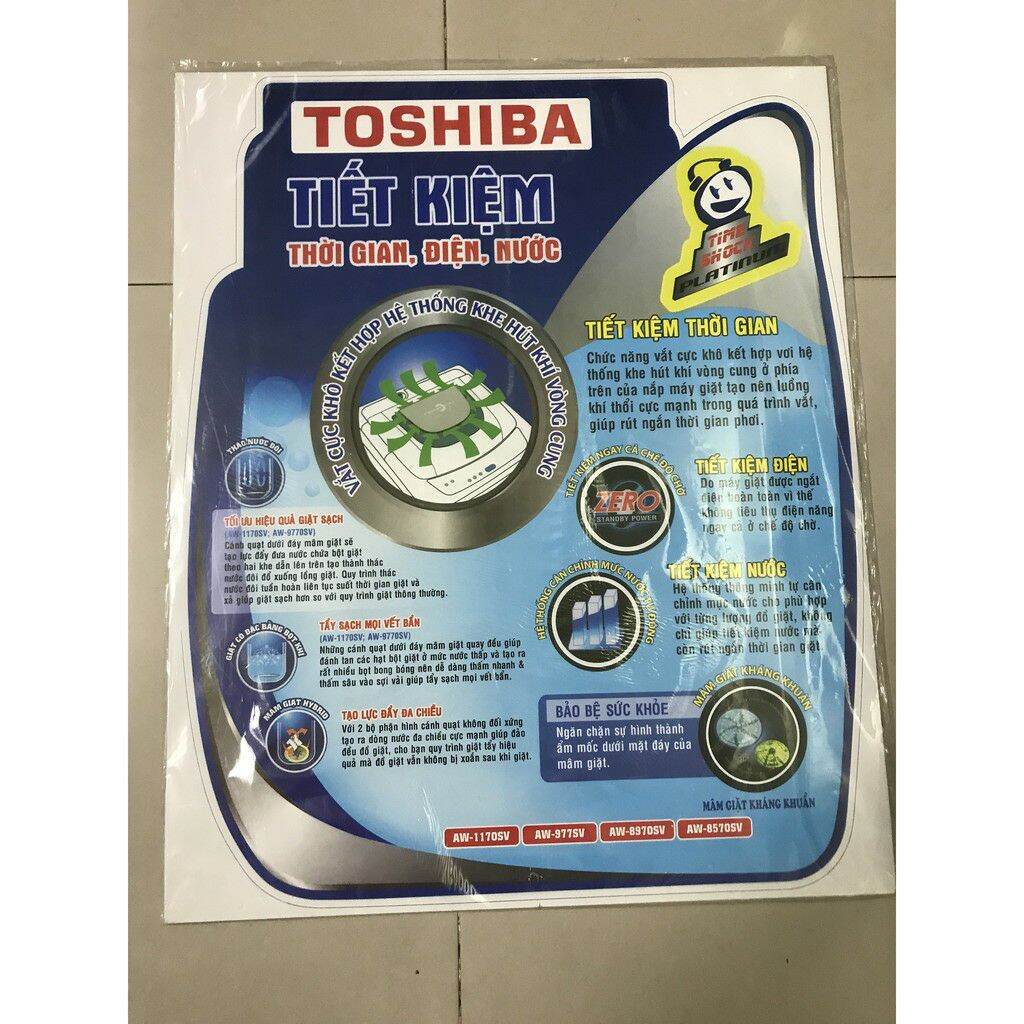 Combo 20 tem dán máy giặt Toshiba