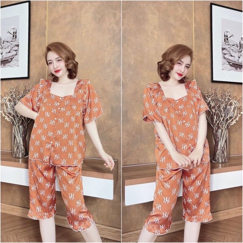 (50-110kg) Đồ bộ Lụa Satin Ren Bigsize cao cấp - Lửng