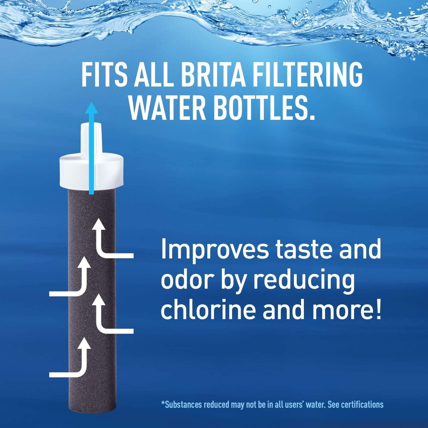 Brita Plastic Water Filter Bottle, 26 Ounce