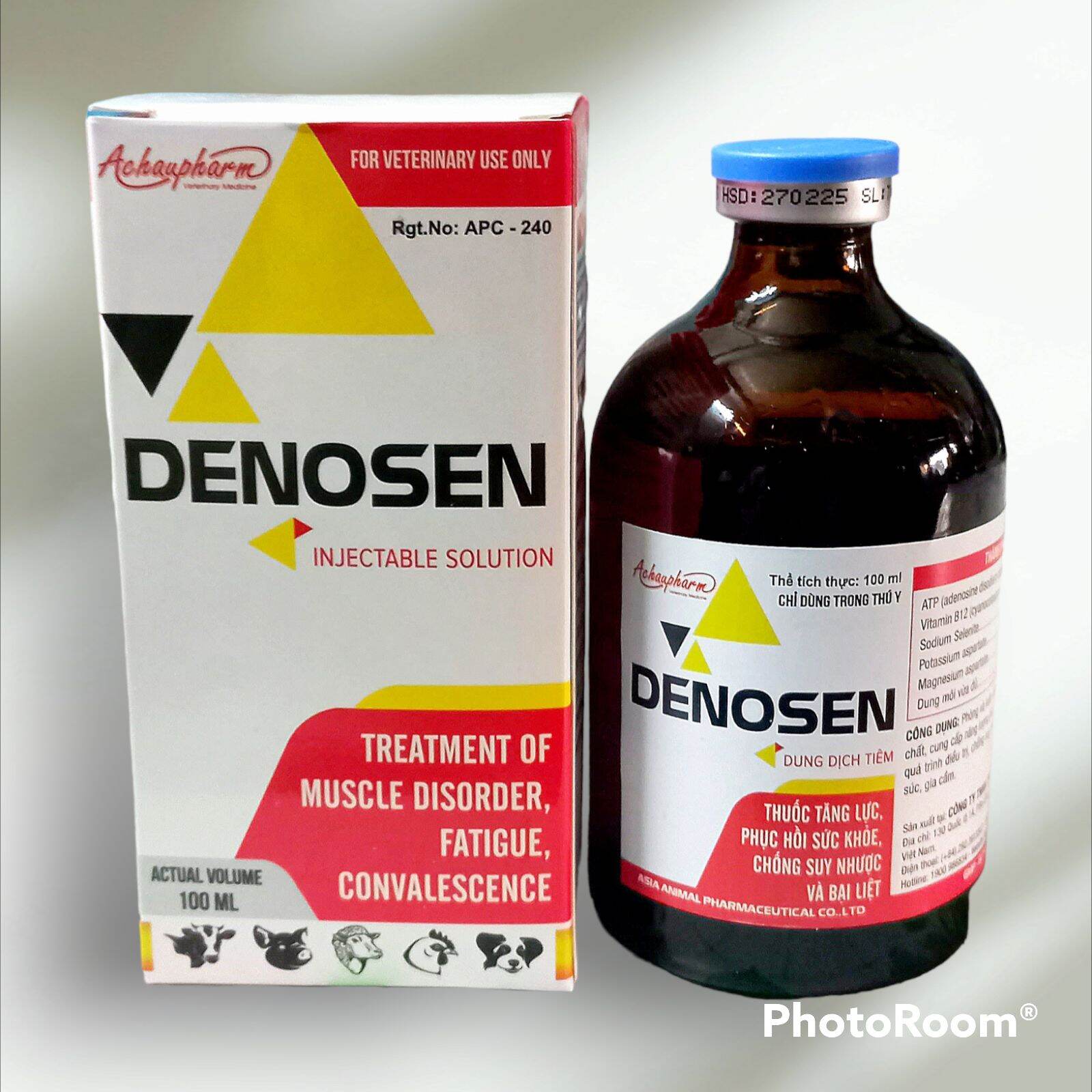 Denosen - tăng lực, phục hồi, chống suy nhược trên vật nuôi