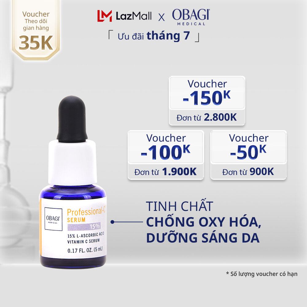 Serum vitamin c 15% dưỡng sáng da & chống oxy hóa obagi professional-c 5ml