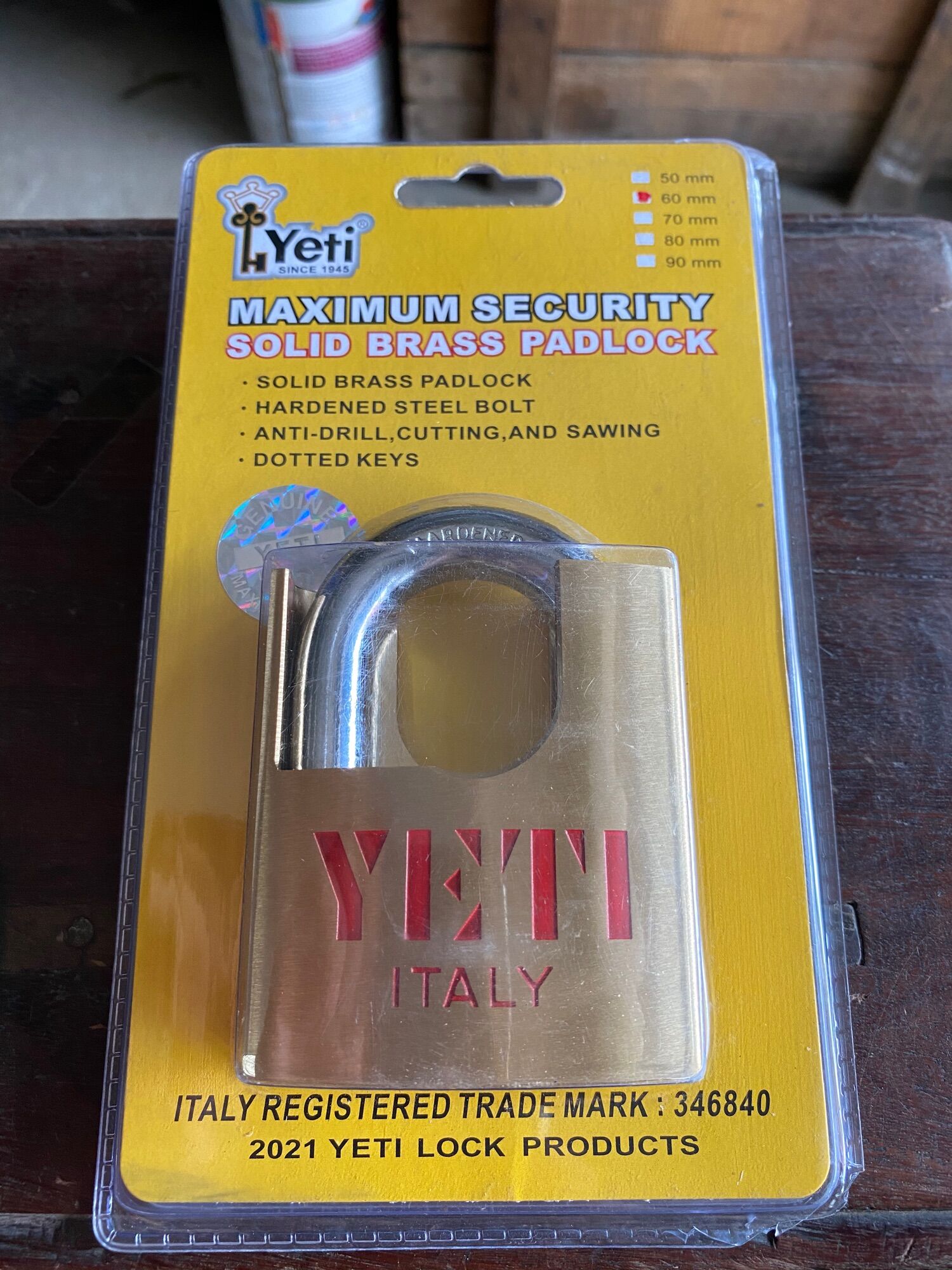 Ổ khoá chống cắt yeti 60mm