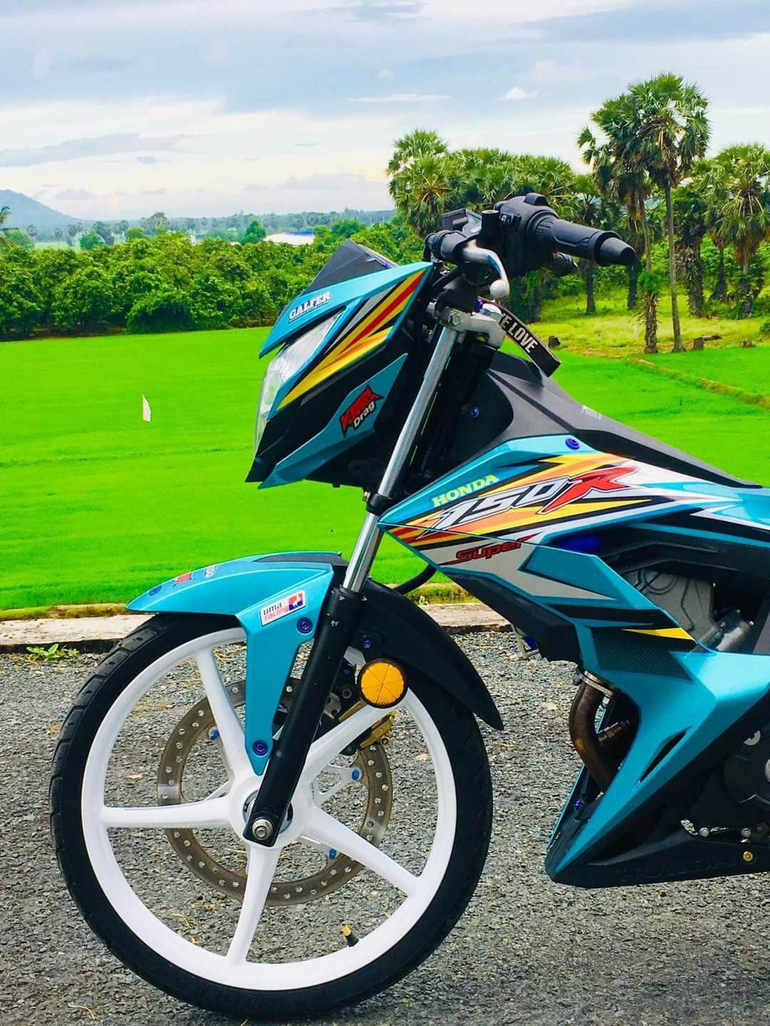 Tem rời sonic 150R xanh trắng vàng | tem xe chất lượng | mẫu mã đa dạng