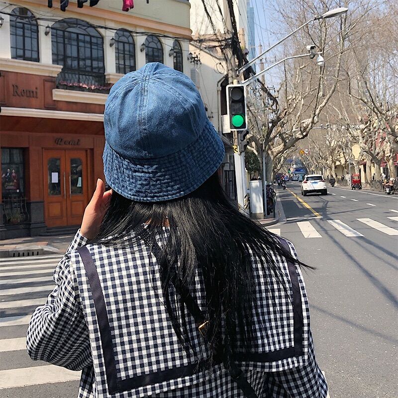 Mũ nón bucket chất jean phong cách Hàn Quốc
