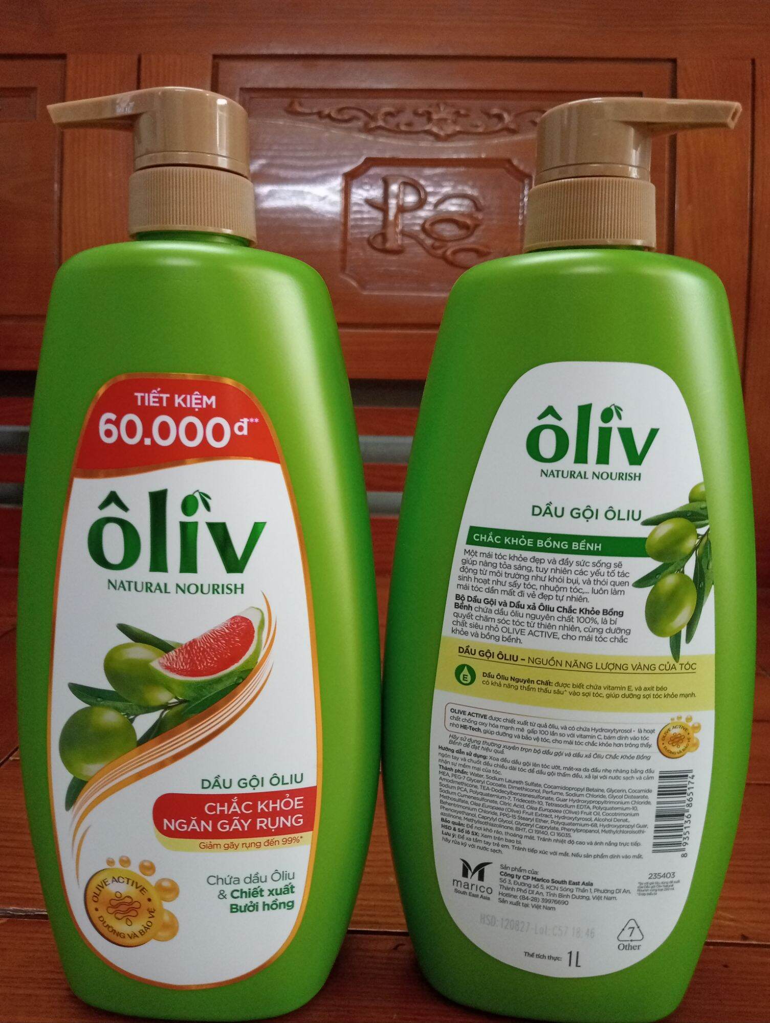 Dầu gội ôliu chắc khỏe,bồng bềnh 1 lít