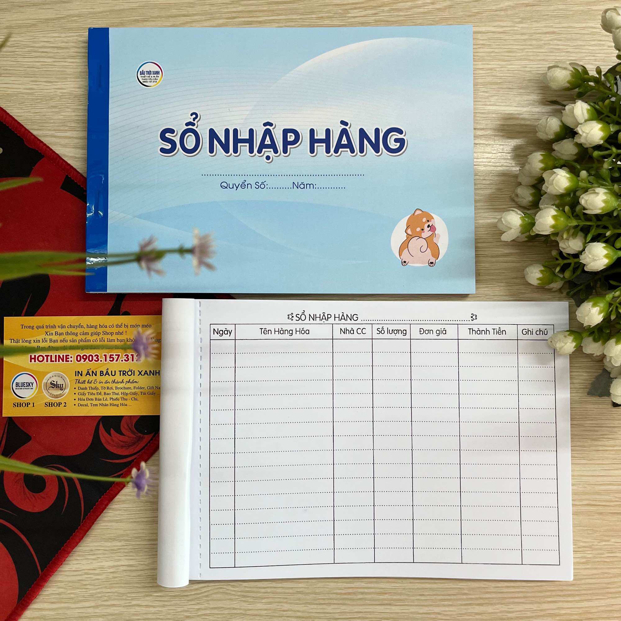 Sổ nhập hàng khổ A5/ 70 tờ giấy dày