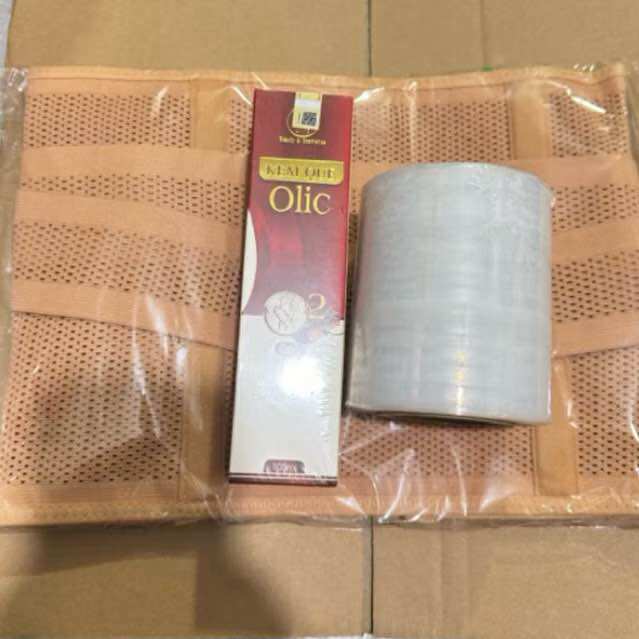 Kem quế olic kèm đai dán và cuộn nilong giảm mỡ bụng