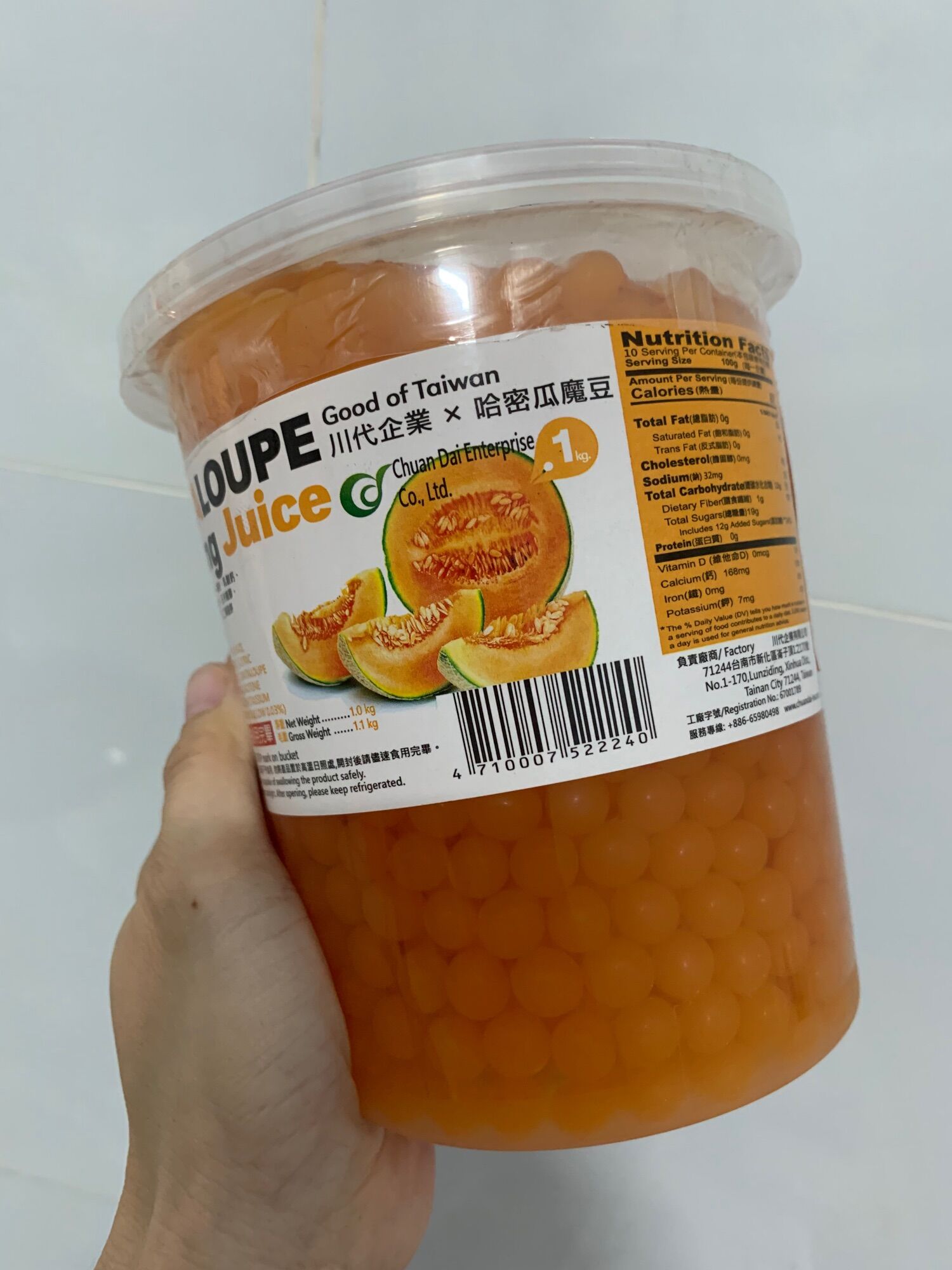 Thủy tinh dạng viên hương dưa lưới 1kg Chuandai