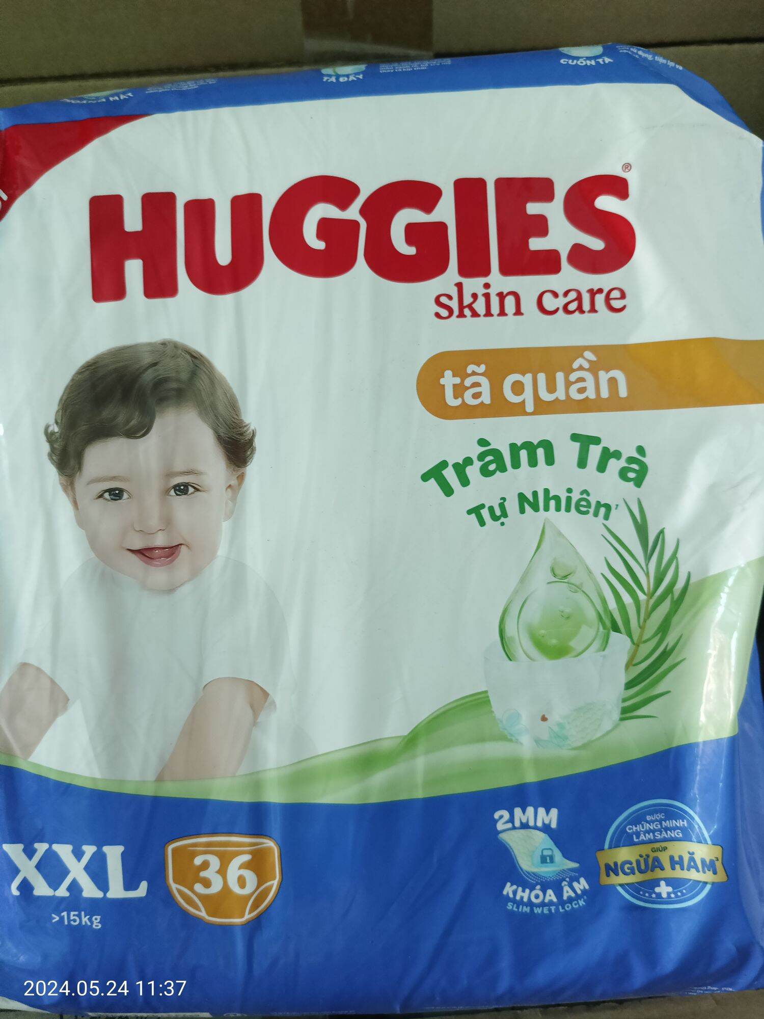 Bĩm quần huggies size xxl 36 miếng