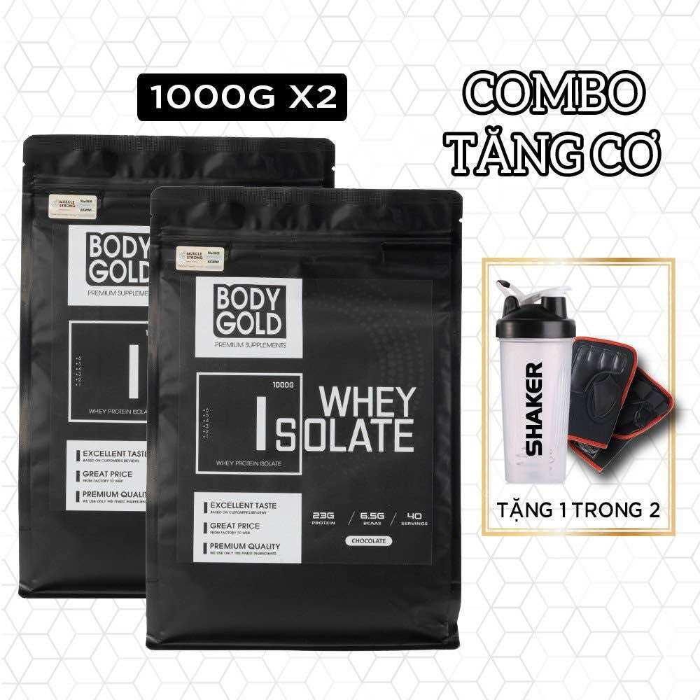 Sữa tăng cơ - giảm mỡ - whey protein isolate bodygold túi 1kg