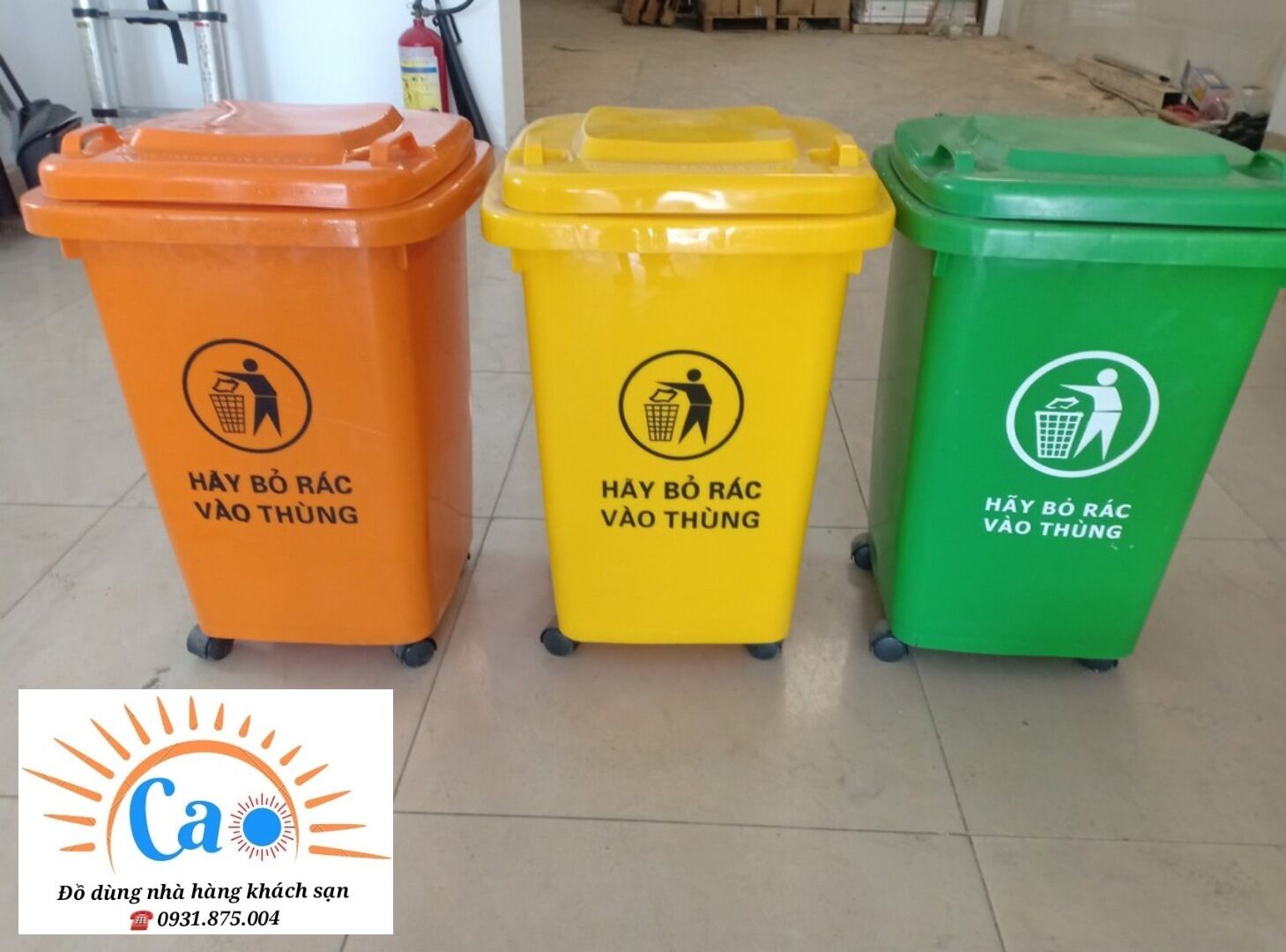 Thùng rác công cộng 60L màu xanh(hàng nhập khẩu)