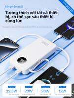 IFKOO | Pin Sạc Dự Phòng 20000mAh Nhanh Có Dây Cắm Trong