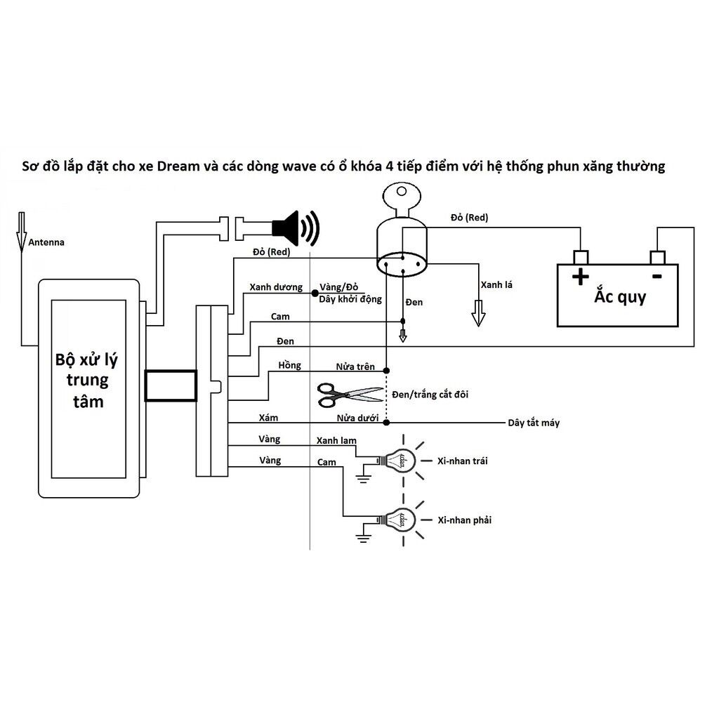 Chống Chộm 5 Nút Gắn Mọi Loại Xe