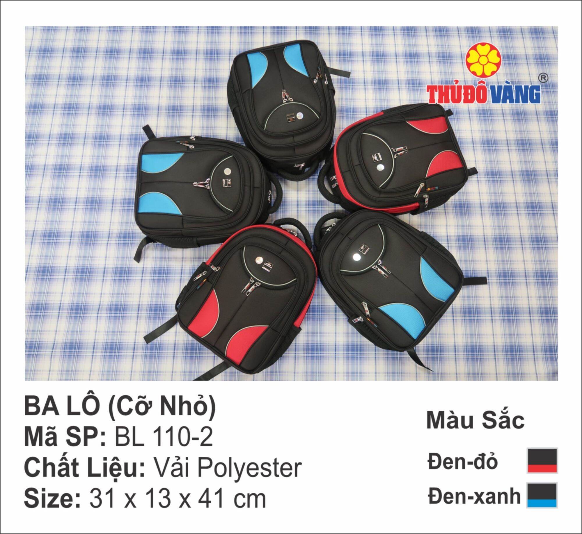 Balo đựng laptop Thủ Đô Vàng ( cỡ nhỏ) --- Mã SP: BL110
