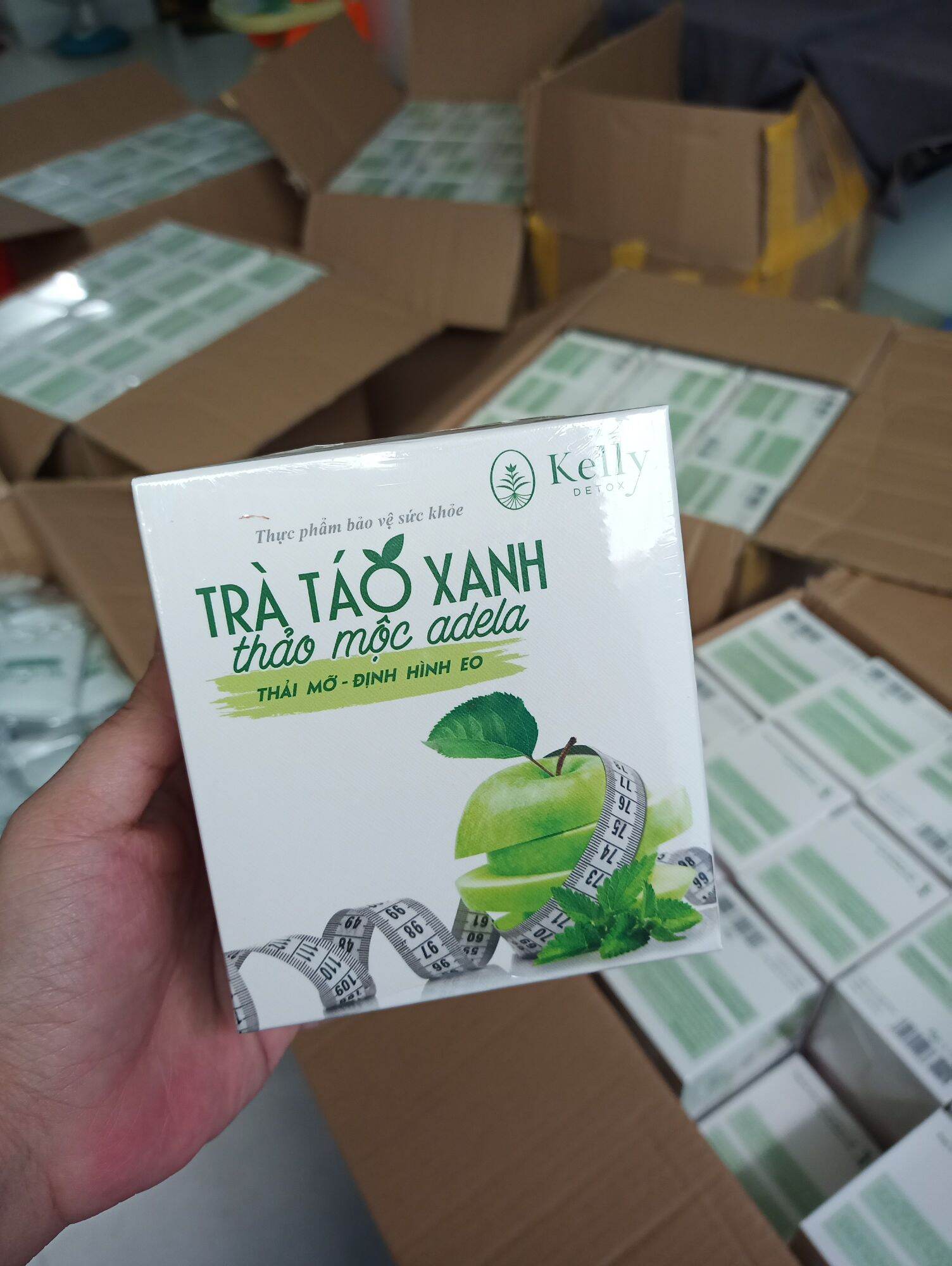 [tặng set 3 gói] TRÀ TÁO XANH GIẢM CÂN KELLY