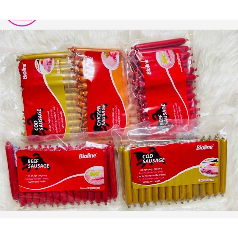 Xúc xích dinh dưỡng vị bò gà cho chó mèo